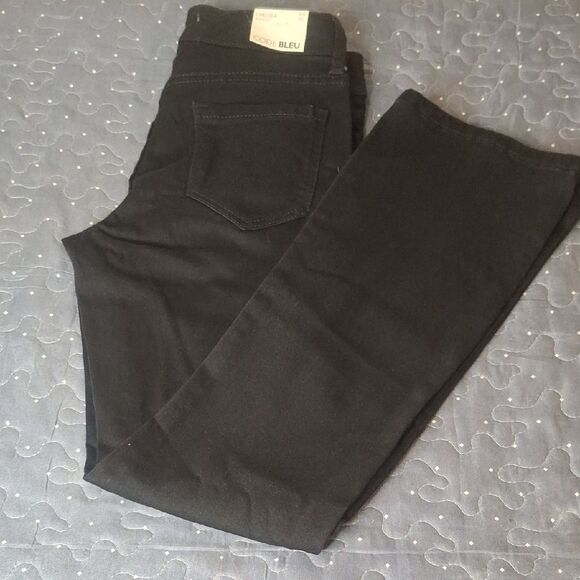Code Bleu Women's Chelsa Boot cut Black Jeans size 2 petite NWT - Picture 1 of 9